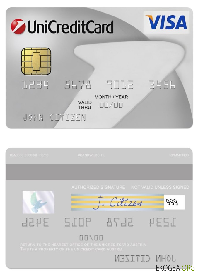 Carte Autriche UniCredit visa Classic